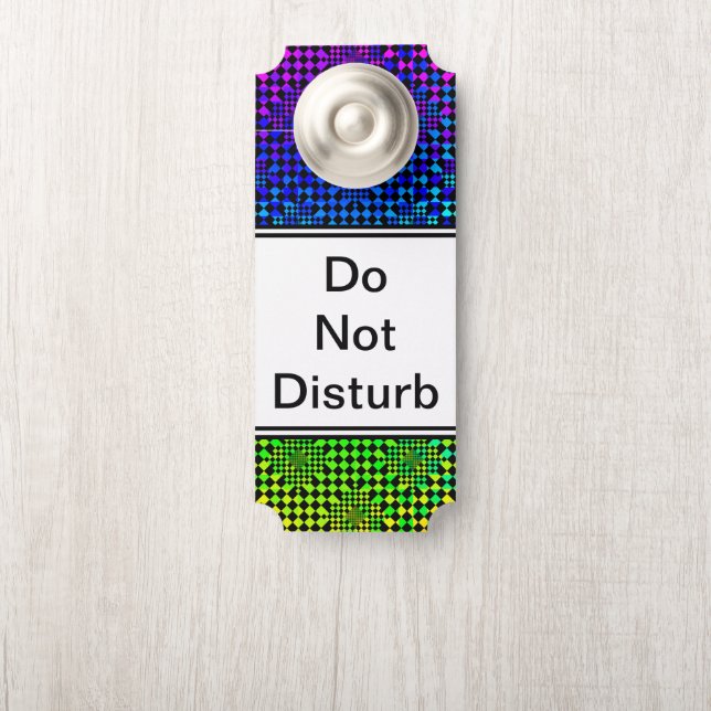 Chequered Illusion by Kenneth Yoncich Door Hanger (On Knob)