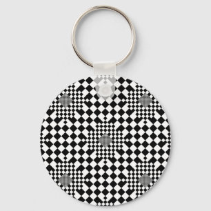 Chequered Illusion by Kenneth Yoncich Keychain