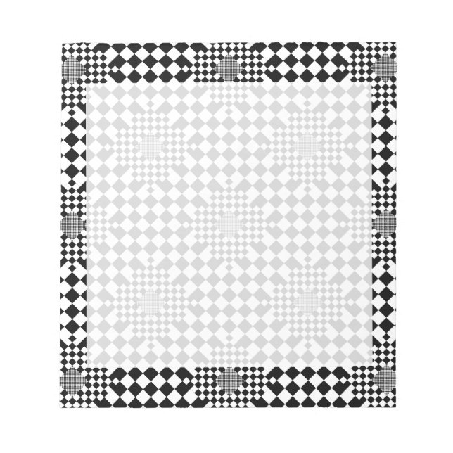 Chequered Illusion by Kenneth Yoncich Notepad (Front)