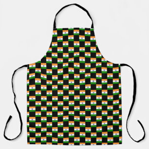 Chequered India Flag Pattern Apron