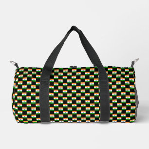 Chequered India Flag Pattern Duffle Bag