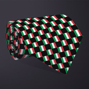 Chequered Italy Flag Pattern  Tie