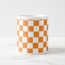 Chequered jumbo coffee mug