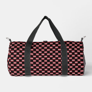 Chequered Latvia Flag Pattern Duffle Bag