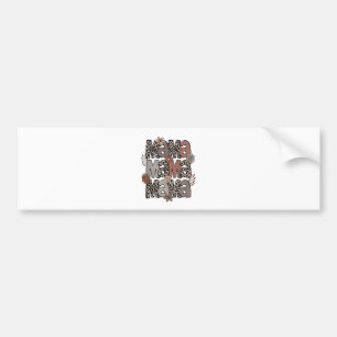 Chequered Leopard Race Funny Mom Race Mommy Bumper Sticker