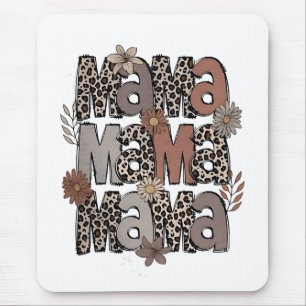Chequered Leopard Race Funny Mom Race Mommy Mouse Pad