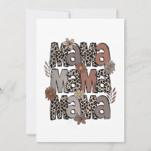 Chequered Leopard Race Funny Mom Race Mommy Thank You Card