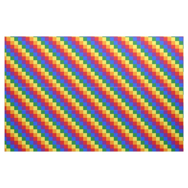 Chequered  LGBT pattern Fabric (Fat Quarter)