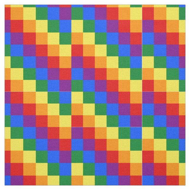 Chequered  LGBT pattern Fabric (Swatch)