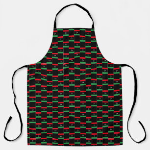 Chequered Libya Flag Pattern Apron