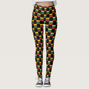 Chequered Lithuania Flag Pattern  Leggings