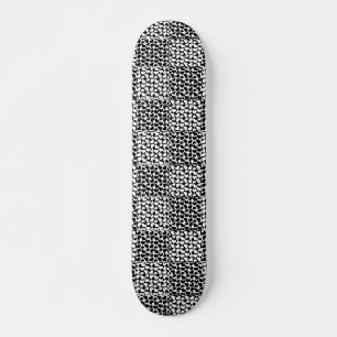 Chequered Love in Black and White  Skateboard