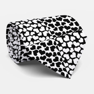 Chequered Love in Black and White Tie
