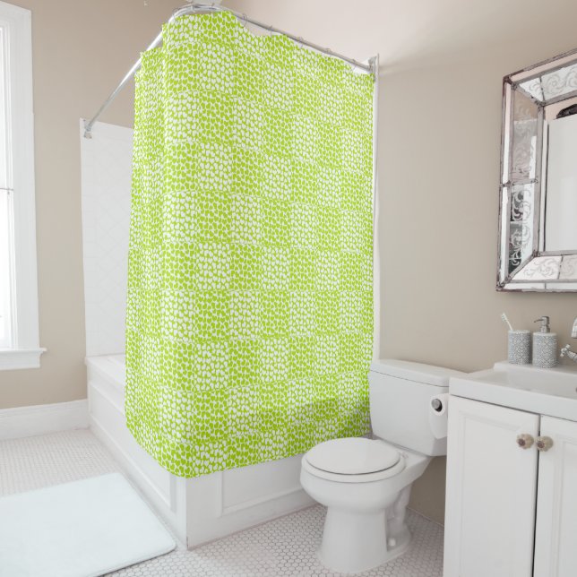 Chequered Love in Lime Green and White  (In Situ)