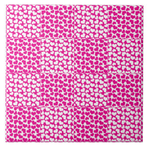 Chequered Love in Magenta and White Tile