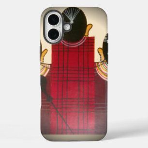 Chequered Maasai Family Portrait iPhone 16 Plus Case