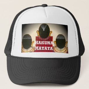 Chequered Maasai Family Portrait Customize Product Trucker Hat