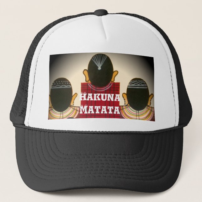 Chequered Maasai Family Portrait Customize Product Trucker Hat (Front)