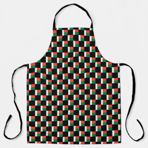 Chequered Madagascar Flag Pattern  Apron