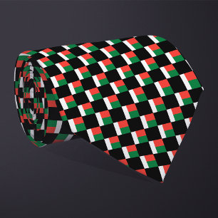 Chequered Madagascar Flag Pattern Tie