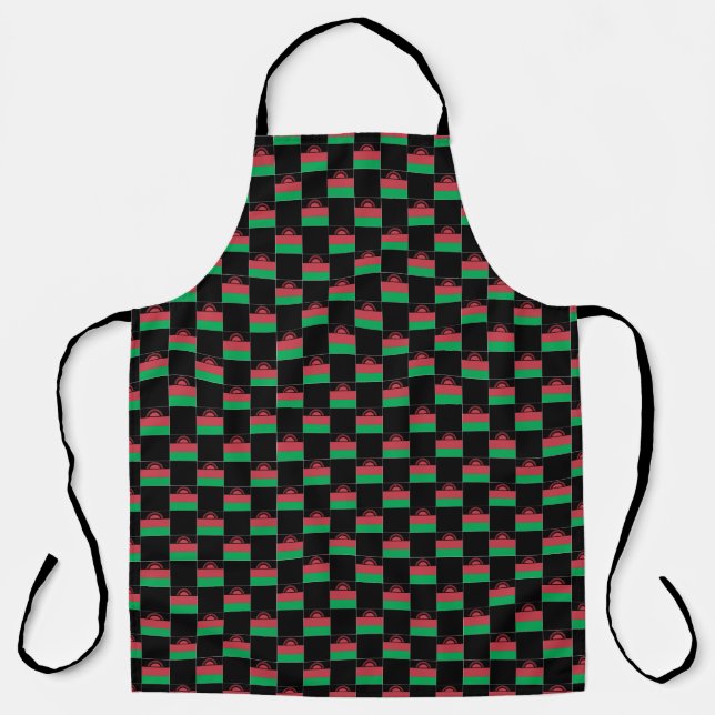 Chequered Malawi Flag Pattern  Apron (Front)