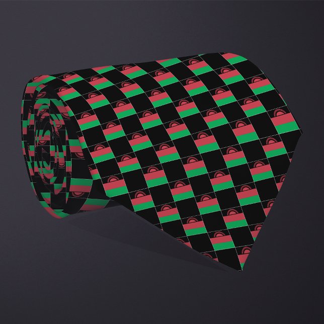 Chequered Malawi Flag Pattern  Tie (Creator Uploaded)
