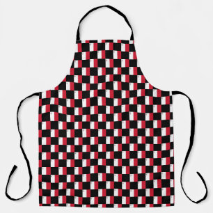 Chequered Malta Flag Pattern  Apron