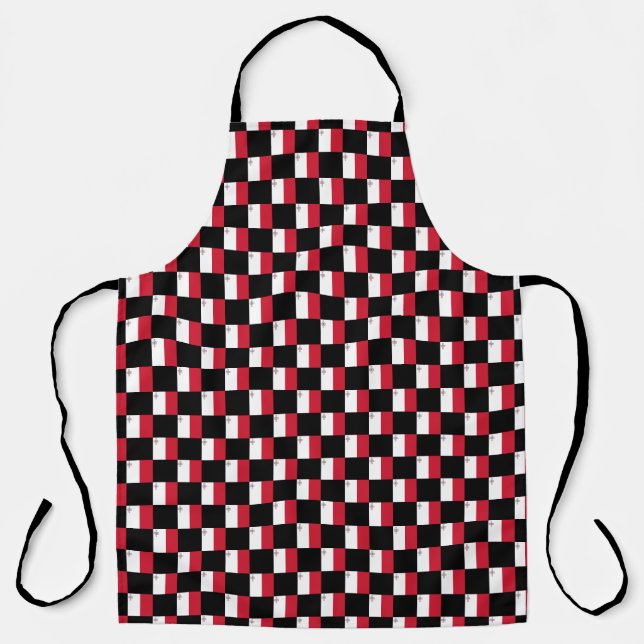 Chequered Malta Flag Pattern  Apron (Front)