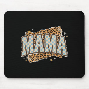 Chequered Mama Leopard Mothers Day New Mom Life Mouse Pad