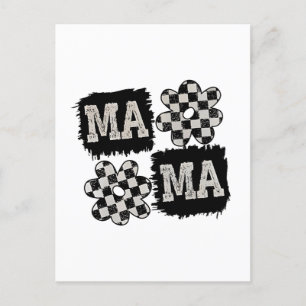 Chequered Mama Mothers Day Mom to Be  Postcard