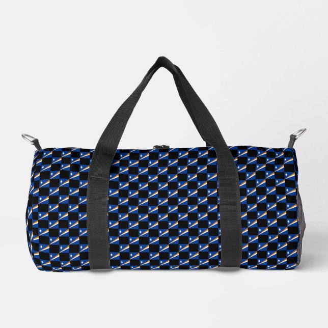 Chequered Marshall Islands Flag Pattern  Duffle Bag (Front)
