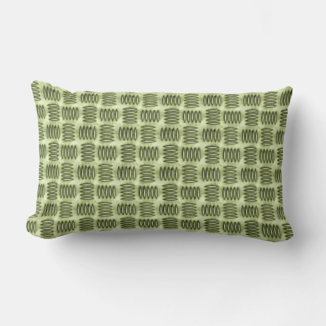 Chequered Metal Stainless Steel Flooring Texture Lumbar Pillow (Front)