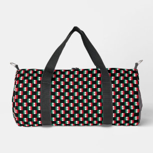 Chequered Mexico Flag Pattern  Duffle Bag
