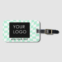 Chequered Mint Customizable Business Add Logo
