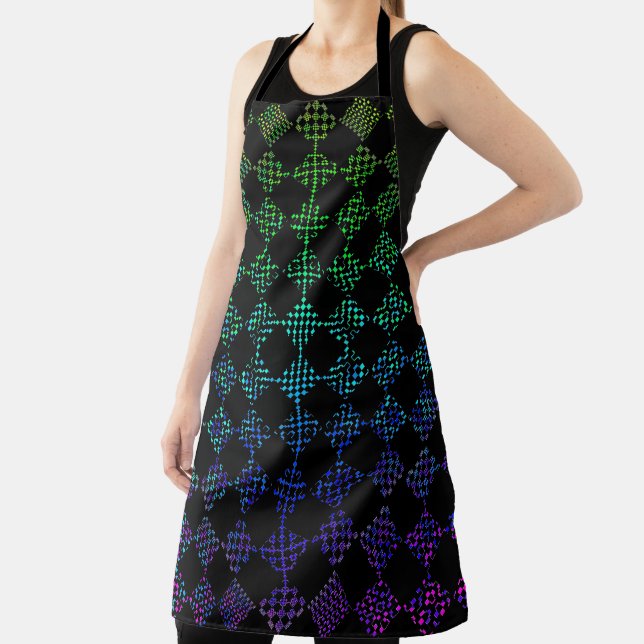 Chequered Moire by Kenneth Yoncich Apron (Insitu)