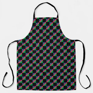 Chequered Namibia Flag Pattern Apron