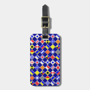 Chequered Nautical Signal Flags Luggage Tag