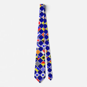 Chequered Nautical Signal Flags Tie