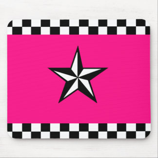 Chequered Nautical Star Mousepad