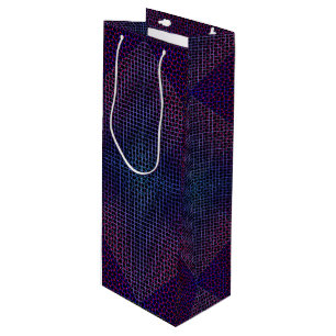 Chequered Net pattern 01 Black BG Wine Gift Bag