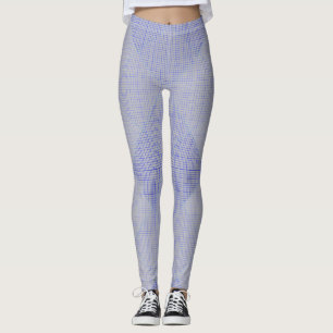 Chequered Net pattern 02 LGrey BG Leggings