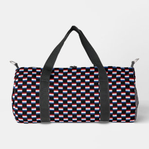Chequered Netherlands Flag Pattern Duffle Bag