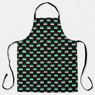 Chequered New Syria Flag Pattern Apron