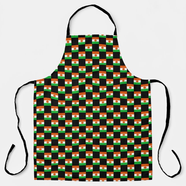 Chequered Niger Flag Pattern  Apron (Front)