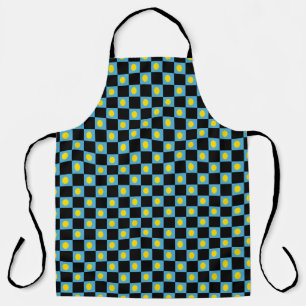 Chequered Palau Flag Pattern  Apron