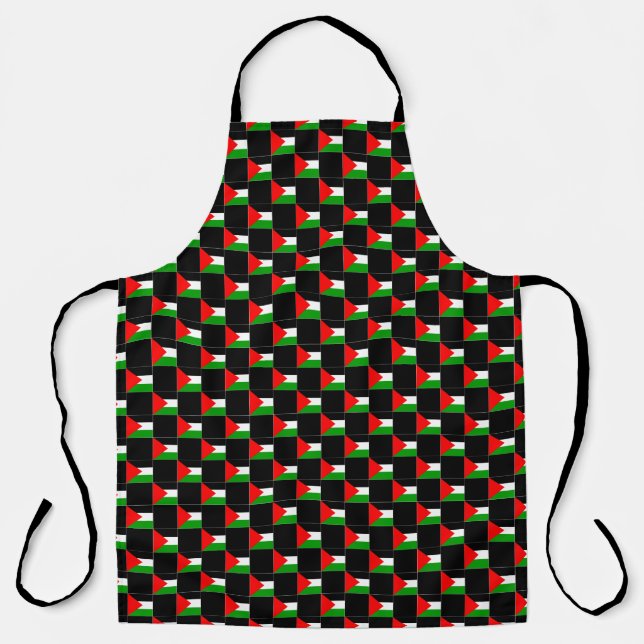 Chequered Palestine Flag Pattern  Apron (Front)