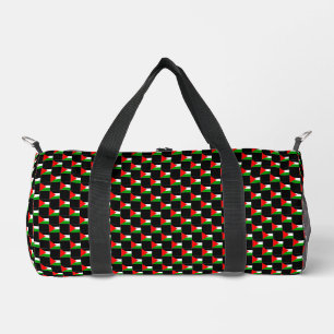 Chequered Palestine Flag Pattern  Duffle Bag