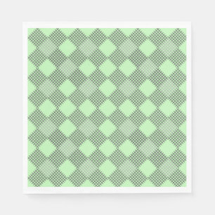 Chequered patches pattern 01 w Lgreen BG Napkin
