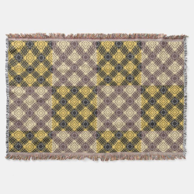 Chequered Pattern.02 Throw Blanket (Front)