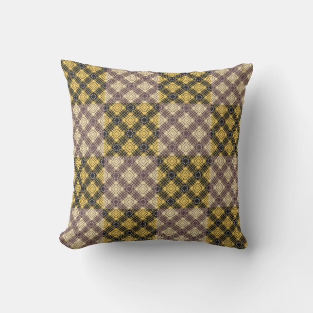 Chequered Pattern.02 Throw Pillow (Front)